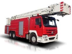Xe thang cứu hỏa 25m 8 khối Howo 3 chân Zoomlion
