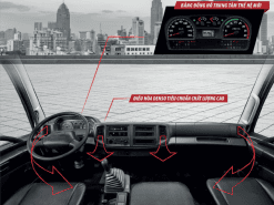 Nội thất khoang cabin xe chở xăng dầu bồn hợp kim nhôm HINO FM