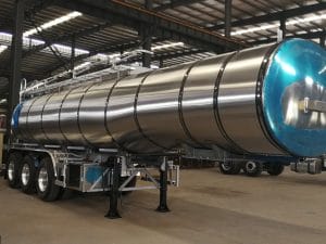 sơ mi rơ mooc nhôm chở xăng 44 khối dầu nhập khẩu nguyên chiếc