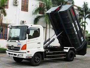 XE CHỞ RÁC HOOKLIFT 9 KHỐI HINO