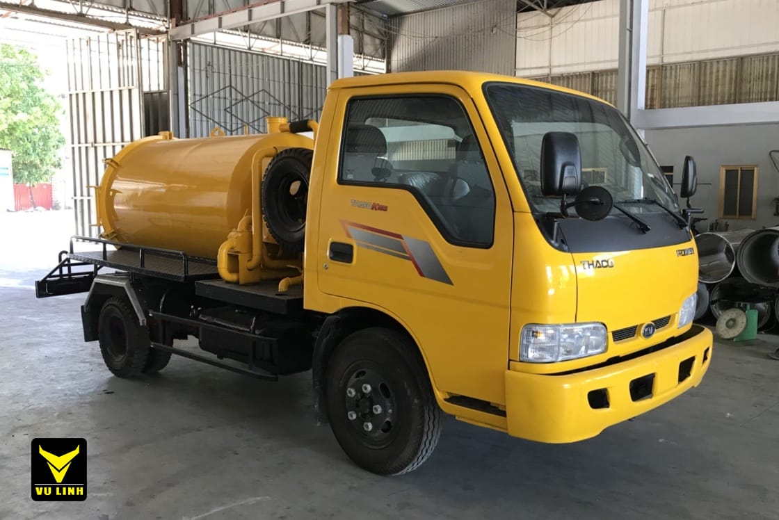 Xe hút bùn, hút chất thải 2 khối Thaco k165