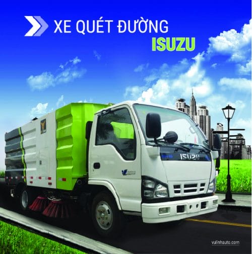 xe quét đường hút bụi Isuzu 5 khối