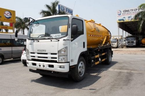 XE HÚT BÙN, HÚT CHẤT THẢI 7 KHỐI ISUZU NHẬP KHẨU NGUYÊN CHIẾC