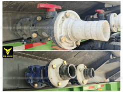 Hệ thống van xe chở hóa chất ( Axit axetic ) 18 khối Daewoo