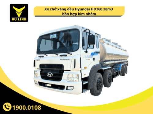 XE CHỞ XĂNG DẦU HYUNDAI HD360 28m3 BỒN HỢP KIM NHÔM