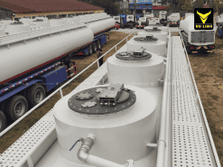 Khu vực cổ lẩu của sơ mi rơ mooc chở xăng 40 khối chia 6 khoang