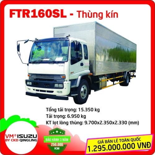 xe tải thùng kín Isuzu VM model FTR160SL9