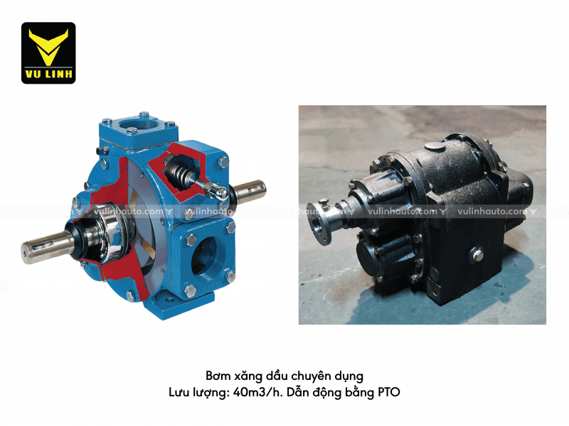 Hệ thống bơm trên xe bồn chở xăng dầu ISUZU FVZ