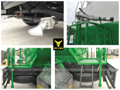 Hệ thống bép phun, vòi hoa xe, vòi phun cao áp của xe phun nước rửa đường ISUZU FVZ 15 khối