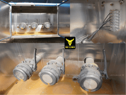 Hệ thống van xả, nạp trên sơ mi rơ mooc chở xăng TONGYA 40 khối