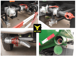 Phụ kiện trên xe bồn phun nước rửa đường Dongfeng 9,5 khối