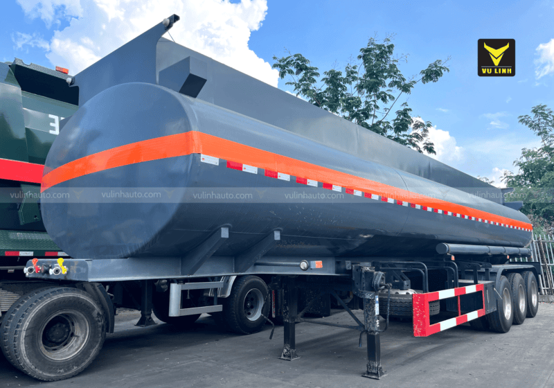 Sơ mi rơ mooc chở axit axetic TEYUN 28m3 nhập khẩu bởi VU LINH AUTO