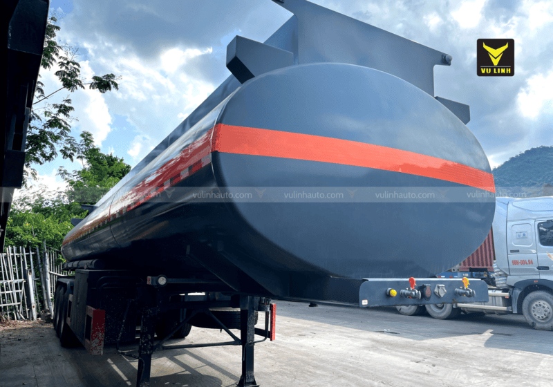 Sơ mi rơ mooc chở axit axetic TEYUN 28m3 nhập khẩu bởi VU LINH AUTO