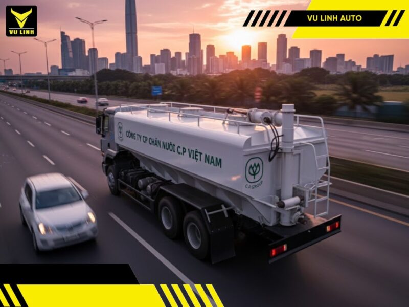 Xe chở cám trục vít Chenglong 6x4