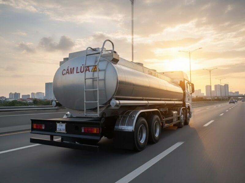 Xe chở xăng FAW 4 chân bồn nhôm 24 khối