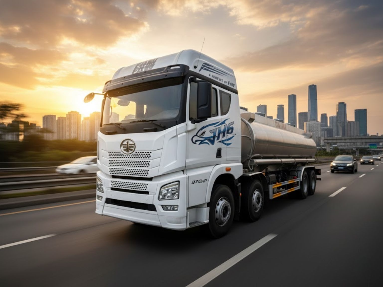 Xe chở xăng FAW 4 chân bồn nhôm 24 khối