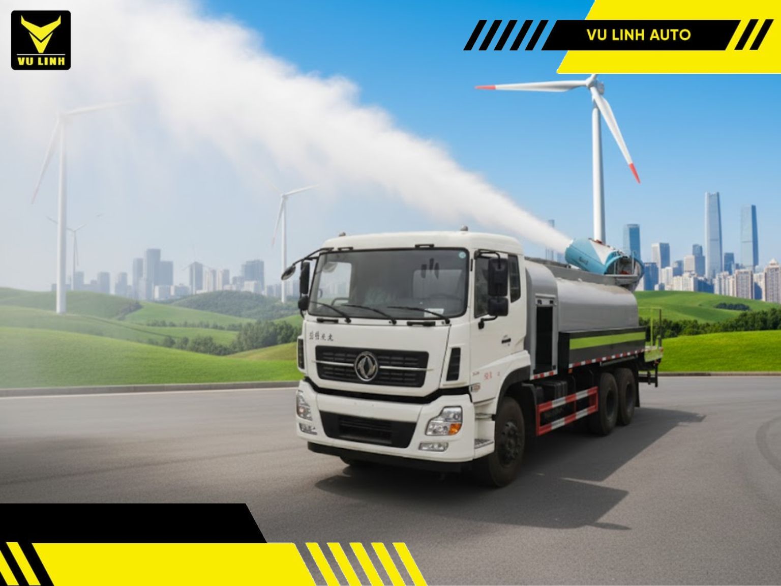 Xe Phun Sương Dập Bụi Dongfeng 9 Khối Tầm Phun 120m 1 Xe Phun Sương Dập Bụi Dongfeng 9 Khối Tầm Phun 120m