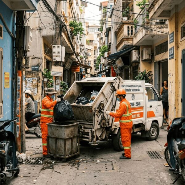 xe cuốn ép rác mini lựa chọn tối ưu cho khu dân cư đang thu gom rác ở hẻm nhỏ