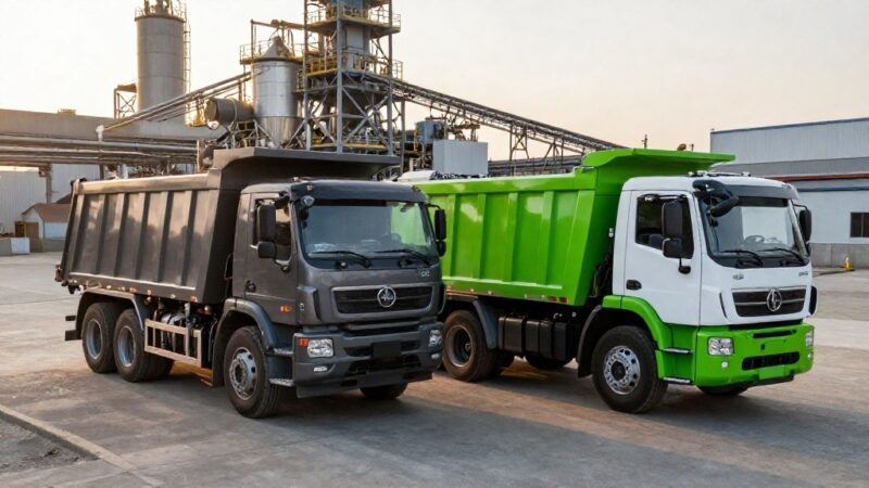 xe tai dien hang nang xi mang giam phat thai chi phi 3