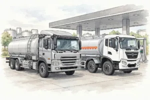Anh minh hoa so sanh xe bon Hyundai va Dongfeng