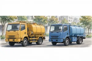 Anh minh hoa so sanh xe phun nuoc Howo va Dongfeng