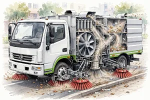 Anh minh hoa xe quet duong Dongfeng 7 khoi